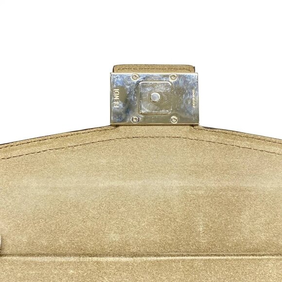 Auth FENDI Baguette Soft Trunk/Zucca Pattern 7VA565 Dark Brown Beige Jacquard - Picture 15 of 16